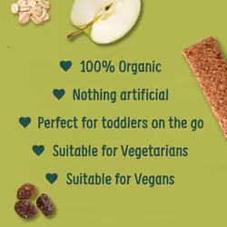 Organix Carrot Cake Organic Soft Oaty Snack Bars, No Added Sugar, Multipack, 6 x 23 g Bars Per Box (6 Boxes Total)