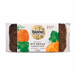 Biona Organic Rye Bread with Pumpkin Seed 500 g, Pack of 7- Free from Wheat, No Added Yeast - Wholegrain Rye Meal and Natural ...