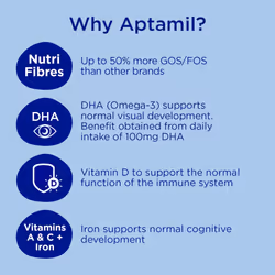 Aptamil 2 Follow On Baby Milk Powder, 6-12 Months, 800g (Pack of 6) - Packaging May Vary