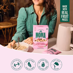 MOMA Porridge Sachets CRANBERRY & RAISIN - Box of 30 x 70g - Breakfast Jumbo Oat with Real Fruit - Gluten Free, High in Fibre, Source of Protein, Rich