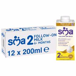 SMA PRO Follow On Baby Milk, Ready To Drink, 6 Months+, 200 ml (Pack of 12)