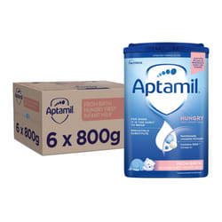 Aptamil Hungry Baby Milk Powder Formula, from Birth, 800g (Pack of 6)