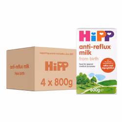 HiPP Anti Reflux Baby Milk Powder Formula, Food for Special Medical Purposes, From birth 800g (Pack of 4)