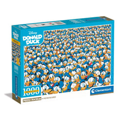 Clementoni Jigsaw Puzzle Impossible Donald Duck 1000 Pieces - Compact Box, Poster Included, Puzzle For Adults 14-99 Years, Gift For Men/Women, Hard