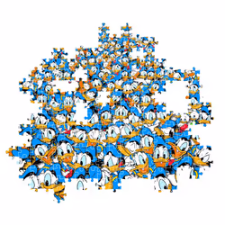 Clementoni Jigsaw Puzzle Impossible Donald Duck 1000 Pieces - Compact Box, Poster Included, Puzzle For Adults 14-99 Years, Gift For Men/Women, Hard