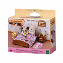 Sylvanian Families Semi-Double Bed - dollhouse furniture 5019