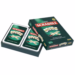 Ideal Scrabble Cards: the fast, fun way to make every word count, with 3 ways to play! | Classic Games | For 2-4 Players | Ages 10+