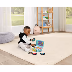 VTech Baby My 1st Record Player, Toy Turntable with Jazz, Pop, Techno, Country and Hip Hop Music with Fun Phrases and Animals, Gift for Babies 12, 18,