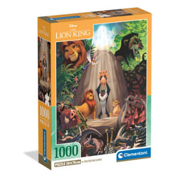 Clementoni Jigsaw Puzzle Disney The Lion King 1000 Pieces - Compact Box, Poster Included, Disney, Puzzle For Adults 14-99 Years, Gift For Men/Women,