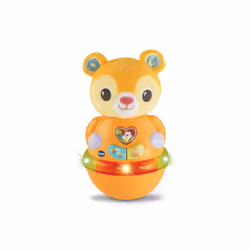 VTech Baby Rock and Roll Bear, Interactive Wobble Toy with Motion Sensor for Cause and Effect Play, Phrases, Sounds and Songs ...