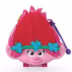 Polly Pocket & DreamWorks Trolls Compact Playset with Poppy & Branch Dolls & 13 Accessories, Collectible Toy Inspired by Trolls Band Together