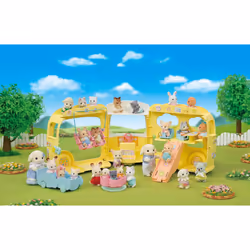 Sylvanian Families - 5744 Rainbow Fun Nursery Bus - Dollhouse Playsets