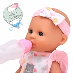 John Adams | Tiny Tears - Baby Classic - 38cm crying and wetting doll: One of the UK's best loved doll brands! | Nurturing Dolls | Ages 18m+