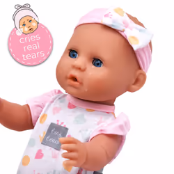 John Adams | Tiny Tears - Baby Classic - 38cm crying and wetting doll: One of the UK's best loved doll brands! | Nurturing Dolls | Ages 18m+