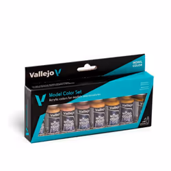 Vallejo Model Color Face Skin Colours Acrylic Paint Set - Assorted Colours (Pack of 8), Brown, 17 ml (Pack of 8)