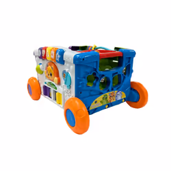 VTech Baby Sort & Discover Activity Wagon, Pull Along Light-up Activity Panel with Manipulatives, Animals, Numbers & Colours, ...