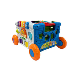 VTech Baby Sort & Discover Activity Wagon, Pull Along Light-up Activity Panel with Manipulatives, Animals, Numbers & Colours, Interactive Toy, Gift