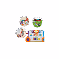 VTech Baby Sort & Discover Activity Wagon, Pull Along Light-up Activity Panel with Manipulatives, Animals, Numbers & Colours, Interactive Toy, Gift