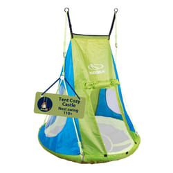 HUDORA Cosy Castle Tent Cover - Tent cover for HUDORA Nest Swing 90 & 110/120 in blue/lemon - Polyester swing tent for indoor & outdoor use - Swing