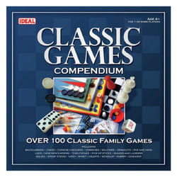 Ideal Classic Games Compendium: Over 100 classic family games Classic Board Games For 1+ Players Ages 4+, Assorted Colourslime Green