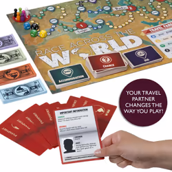 IDEAL | Race Across the World: The globe-trotting adventure game! | Family TV Show Game| For 2-6 Players | Ages 8+