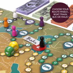 IDEAL | Race Across the World: The globe-trotting adventure game! | Family TV Show Game| For 2-6 Players | Ages 8+