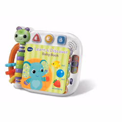 VTech Baby Learn and Discover Baby Book, Interactive Book with 3 Modes and 13 Wipe-Clean Pages, Melodies and Phrases, Teaches ...