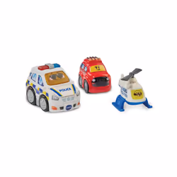 Toot-Toot Drivers Police Station, Car Playset includes Police Car Toy, Helicopter & Getaway car, Vehicle Tracks for Kids with Lights & Sounds, for