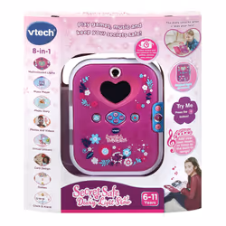 VTech Purple Secret Safe Diary Light Show, Interactive Girls Diary, Secret Diary for Girls with Face Recognition, Photos & More, Gifts for Girls with