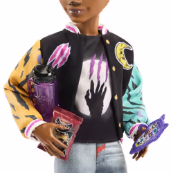 Monster High Doll, Clawd Wolf Doll with Pet Gargoyle Bulldog and Themed Accessories, HNF65