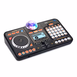 VTech Kidi DJ Mix (Black), Toy DJ Mixer for Kids with 15 Tracks and 4 Music Styles, with Lights and Effects, Educational Toy, Interactive Toy for Kids