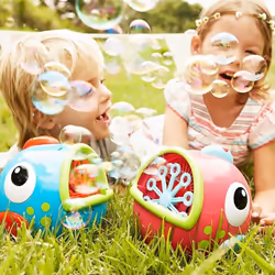 ELC Flora The Fish Bubble Machine Indoor & Outdoor Bubble Blower ELC Bubble Fish Toys Kids Garden Bath Liquid Bubble Mix Early Learning Centre Garden