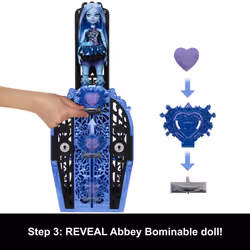 Monster High Skulltimate Secrets Doll & Accessories Set, Monster Mysteries Abbey Bominable with Dress-Up Closet & 19+ Surprises including Clothes,