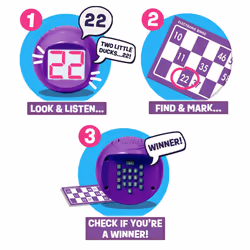 Ideal | Electronic Bingo: Host your own Bingo night at home! | Family Games | 3+ Players | Ages 8+