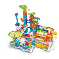 VTech Marble Rush Corkscrew Challenge, Construction Toys for Kids with 10 Marbles and 100 Building Pieces, Electronic Marble Run, Colour-Coded