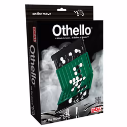 Ideal John Adams Othello On the Move travel game: A minute to learn a lifetime to master Family Strategy Game For 2 Players Ages 7+, Multicolor