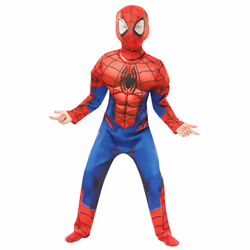 Rubies Official Marvel Spider-Man, Deluxe Child Costume - Medium Age 5-6, Height 116 cm, Red Halloween