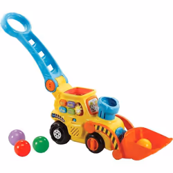 VTech POP and Drop Digger, Educational Push Along Digger for Toddler, Toy Gift for 12 Months to 2 3 Years Boys and Girls. Eng ...