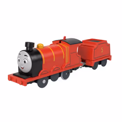 Thomas & Friends Motorized Toy Train James Battery-Powered Engine with Tender for Pretend Play Preschool Kids Ages 3+ Years, ...