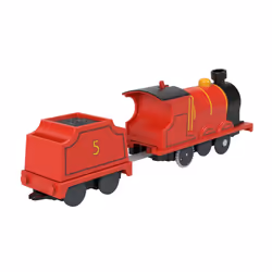 Thomas & Friends Motorized Toy Train James Battery-Powered Engine with Tender for Pretend Play Preschool Kids Ages 3+ Years, HDY70