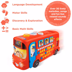 VTech Playtime Bus with Phonics, Educational Toy for Children with Letters, Phonics & the Alphabet, Over 100 Interactive Curriculum Questions, Kids
