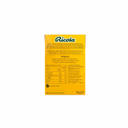 Ricola Original Sugar Free Swiss Herbal Sweets, Herb Drops, Sweet Box 45g - Pack of 20 Boxes