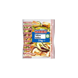 HARIBO Yellow Belly Giant Snakes, Yellow Bellies Bulk Sweets, 3 kg (Pack of 1)