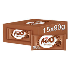 Aero Bubbly Milk Chocolate Sharing Bars, 15 x 90 g