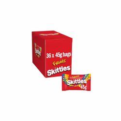 Skittles Vegan Sweets, Fruit Flavoured Bulk Sweets Box, 36 Packs of 45g
