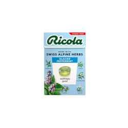 Ricola Glacier Peppermint Sugar Free Swiss Herbal Sweets, Herb Drops, Sweet Box 45g - Pack of 20 Boxes