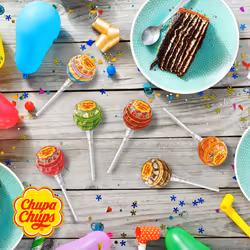 Chupa Chups Fruity Lollipop Bulk Bag, 4 Flavours Of Party Sweets With Natural Colourings, Suitable for Vegetarians - 120 Lollies