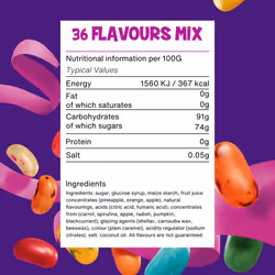 The Jelly Bean Factory, Gourmet Jelly Beans 1.4 KG Jar - 36 Natural, Huge Jelly Fruit Flavours, Retro American Sweets, Chewy Sweets for Kids, Adults -