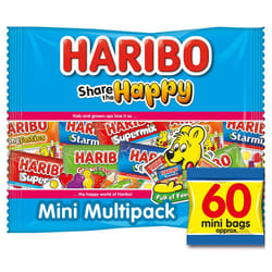 Haribo Share The Happy 60 Mini Bags Sweets Multipack
