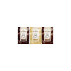 Callebaut, Milk, Dark & White chocolate chips (3 x 1kg Bundle)